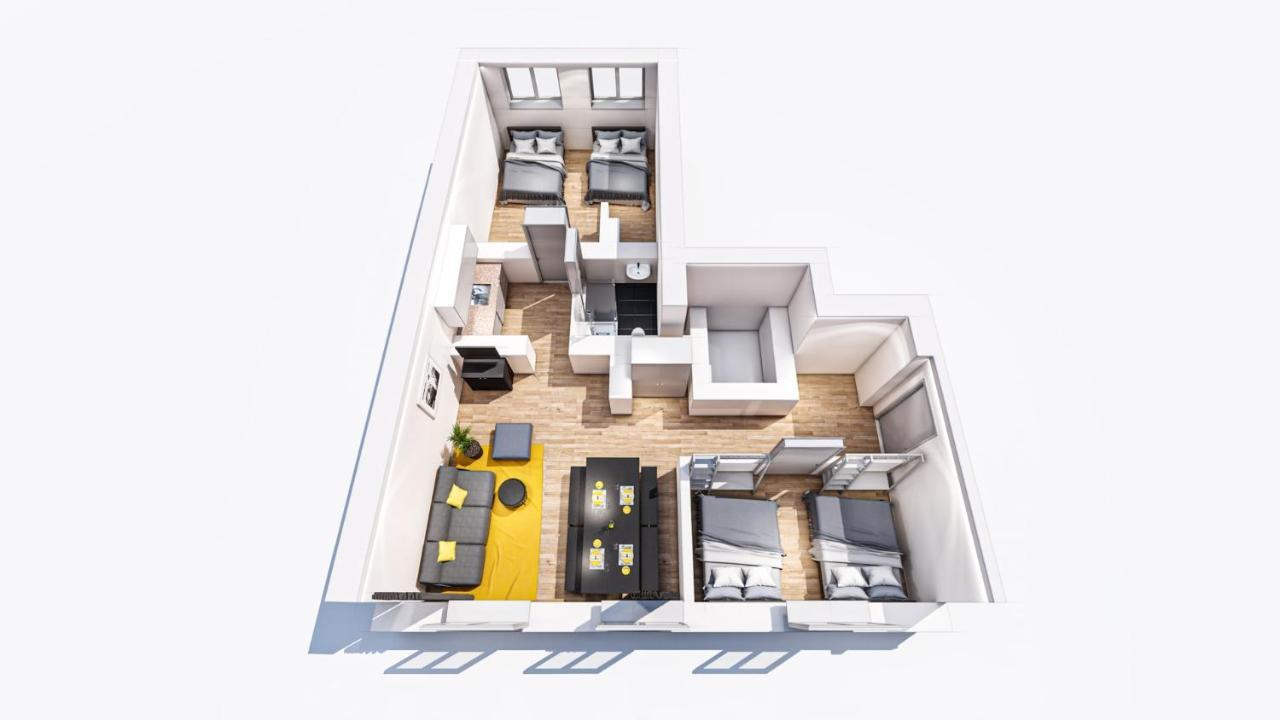 Marienplatz Apartment 2 Bedrooms Living Room Kitchen ミュンヘン エクステリア 写真